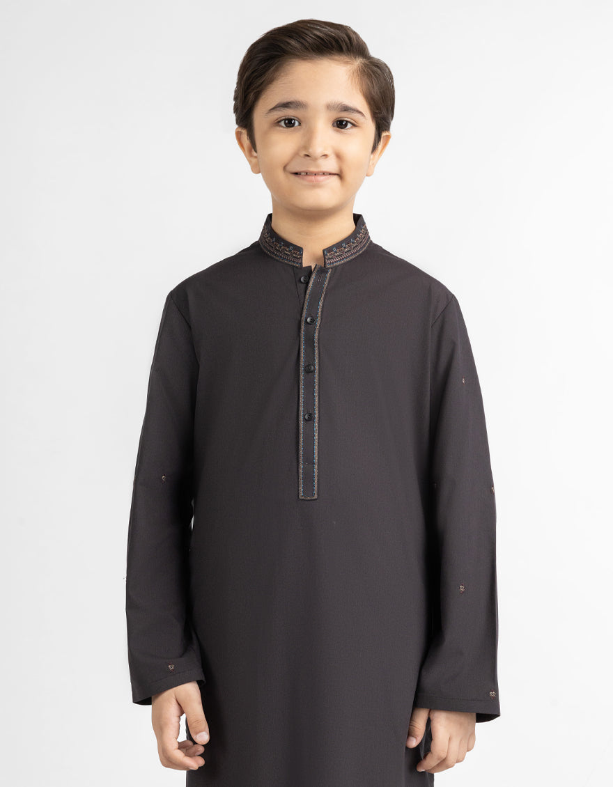 DARK BROWN SEMI-FORMAL KURTA TROUSERS