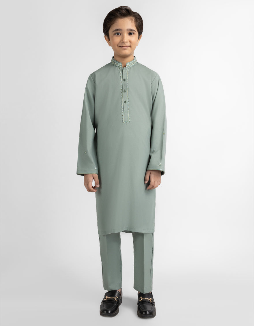 MINT GREEN SEMI-FORMAL KURTA TROUSERS