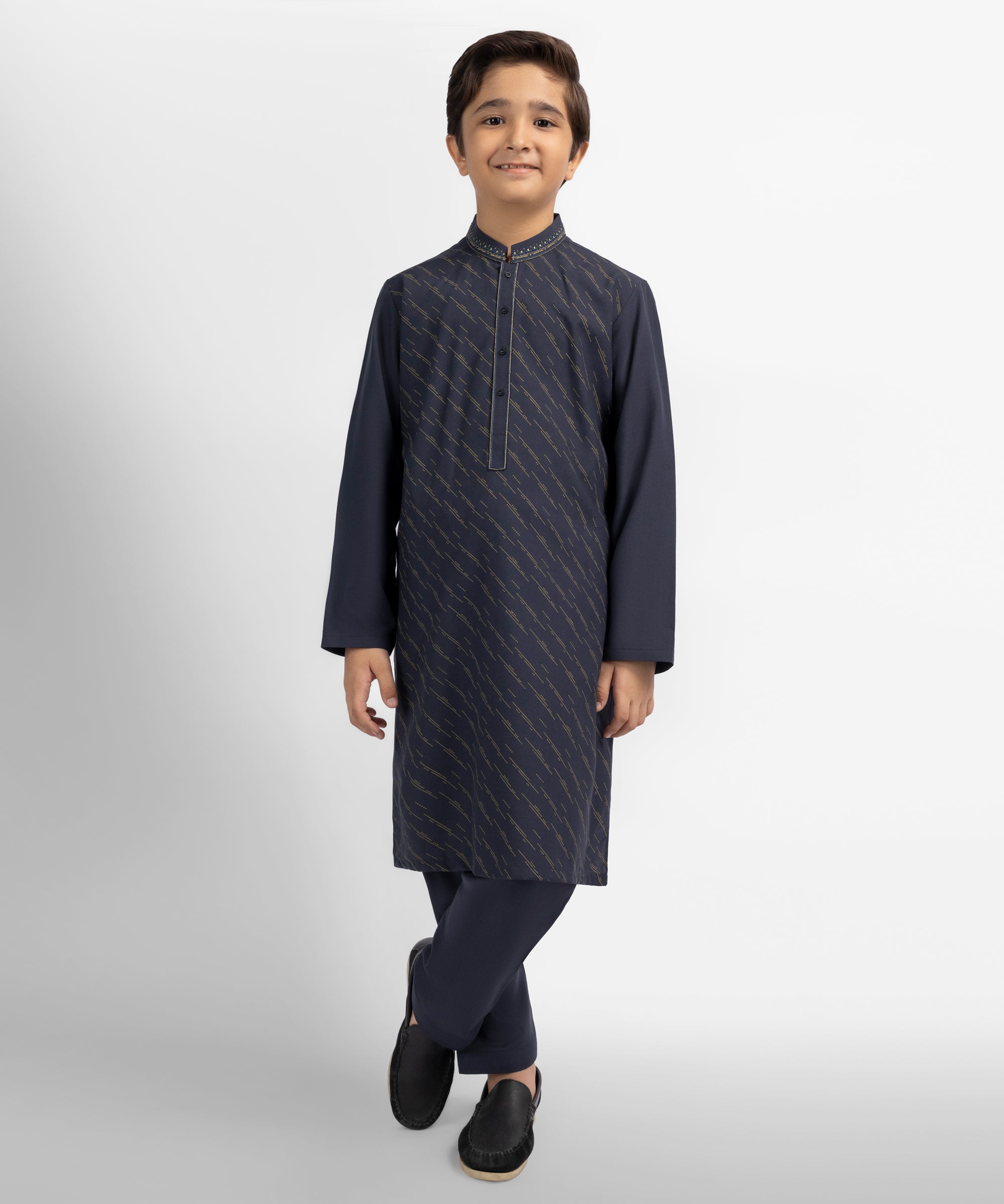 Charcoal Semi-Formal Kurta Trousers