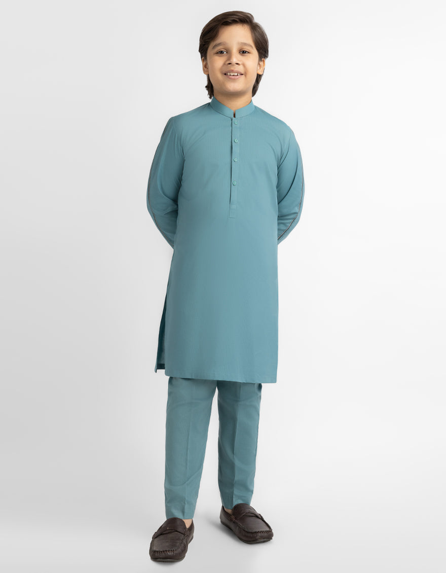 SEA GREEN SEMI-FORMAL KURTA TROUSERS