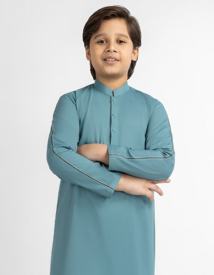 SEA GREEN SEMI-FORMAL KURTA TROUSERS