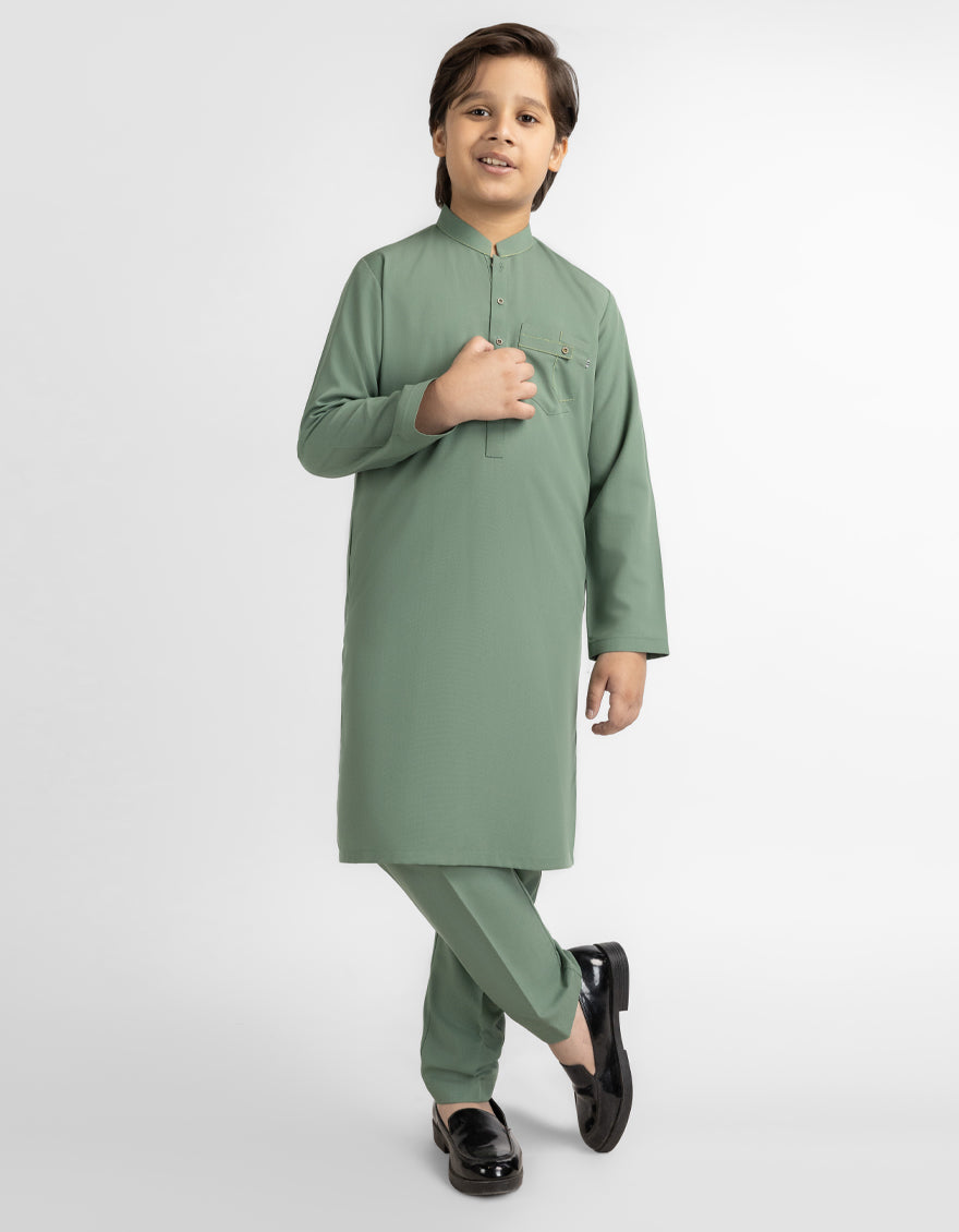 SEA GREEN CASUAL KURTA TROUSERS