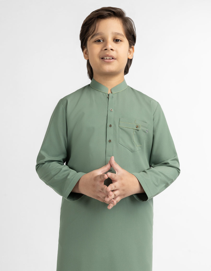 SEA GREEN CASUAL KURTA TROUSERS