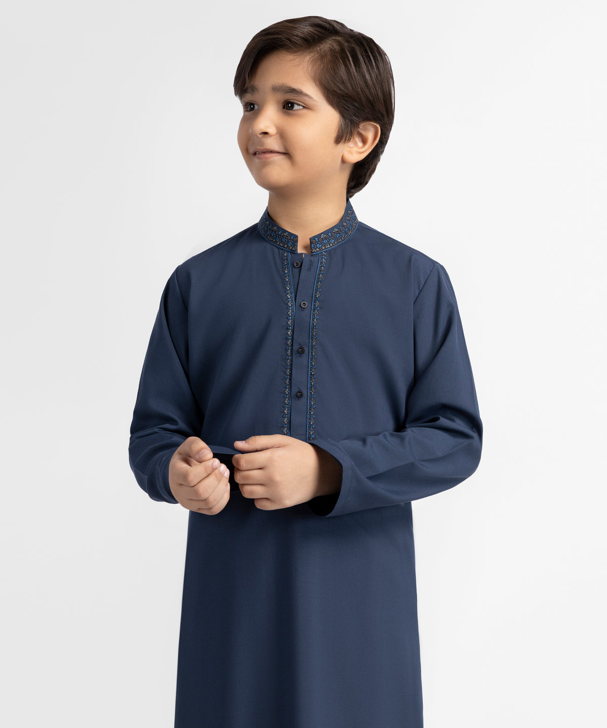 Midnight Blue Semi-Formal Kameez Shalwar