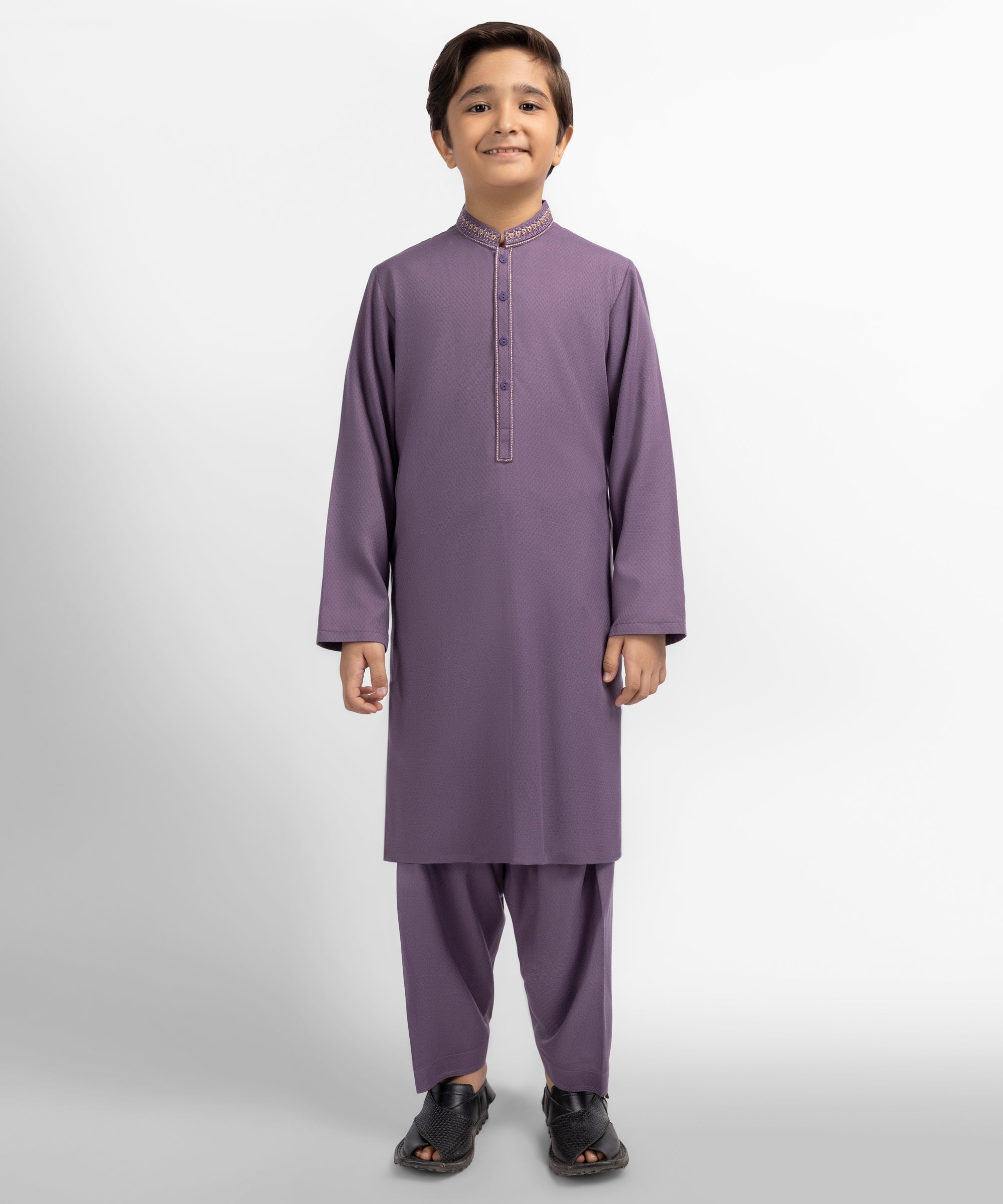 Light Purple Semi-Formal Kameez Shalwar