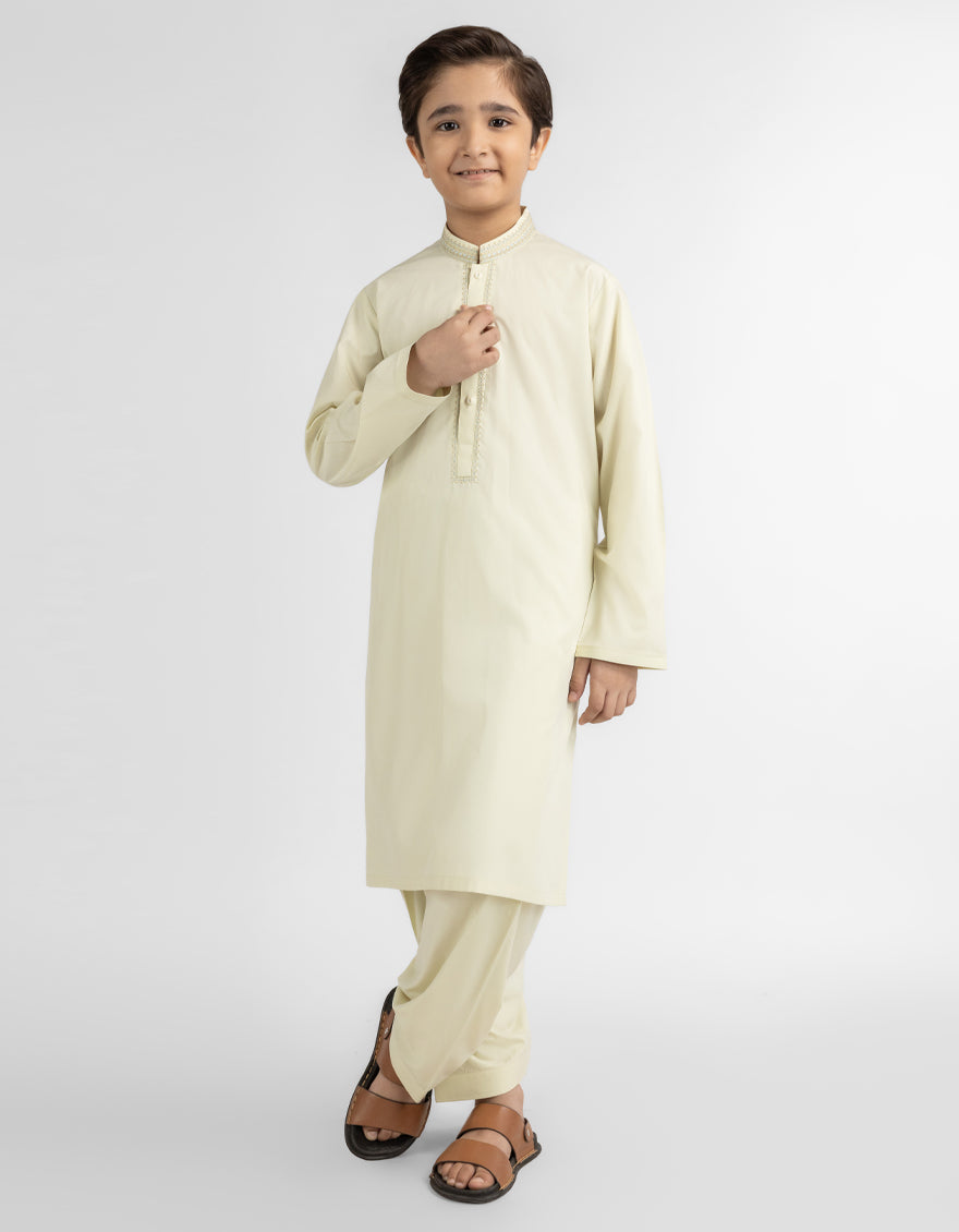 LEMON SEMI-FORMAL KAMEEZ SHALWAR