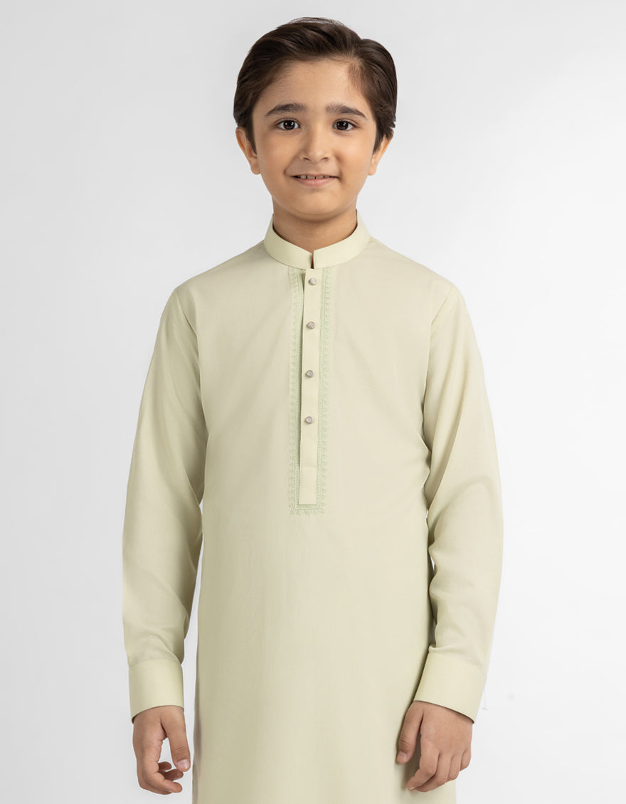LIGHT GREEN SEMI-FORMAL KAMEEZ SHALWAR