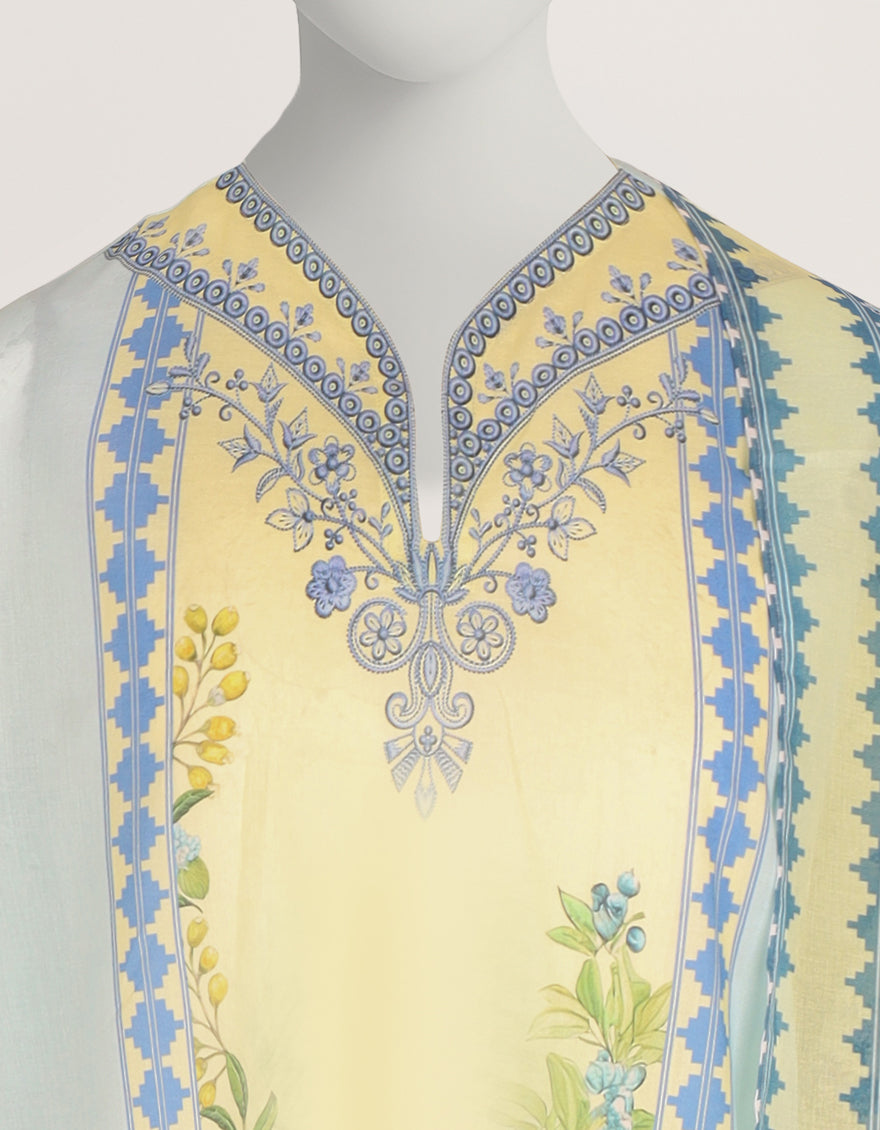 SKY BLUE LAWN DIGITAL PRINTED STITCHED 2PC