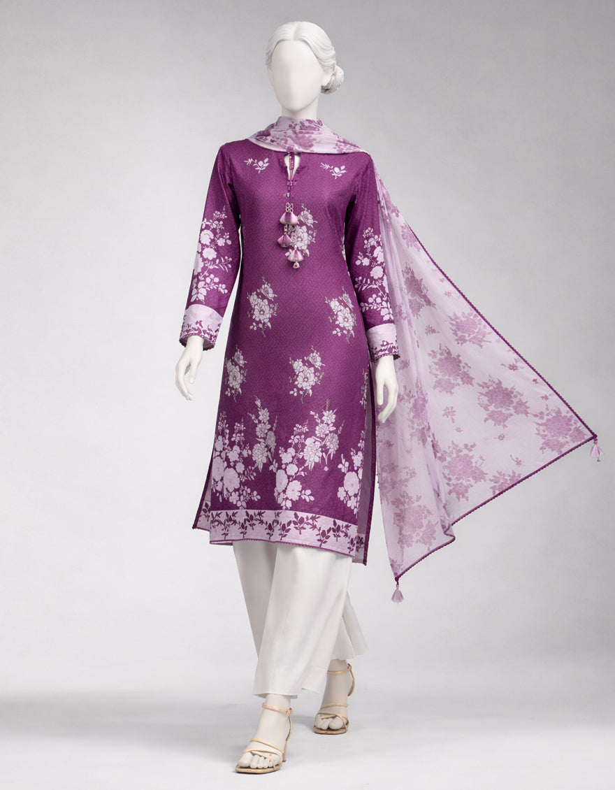 MULTICOLOR LAWN DIGITAL PRINTED UNSTITCHED 2PC