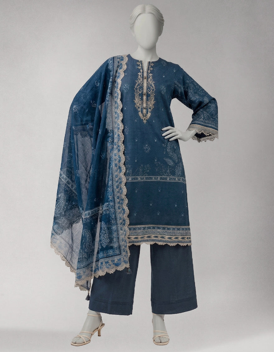 MULTICOLOR LAWN EMBROIDERED UNSTITCHED 2PC