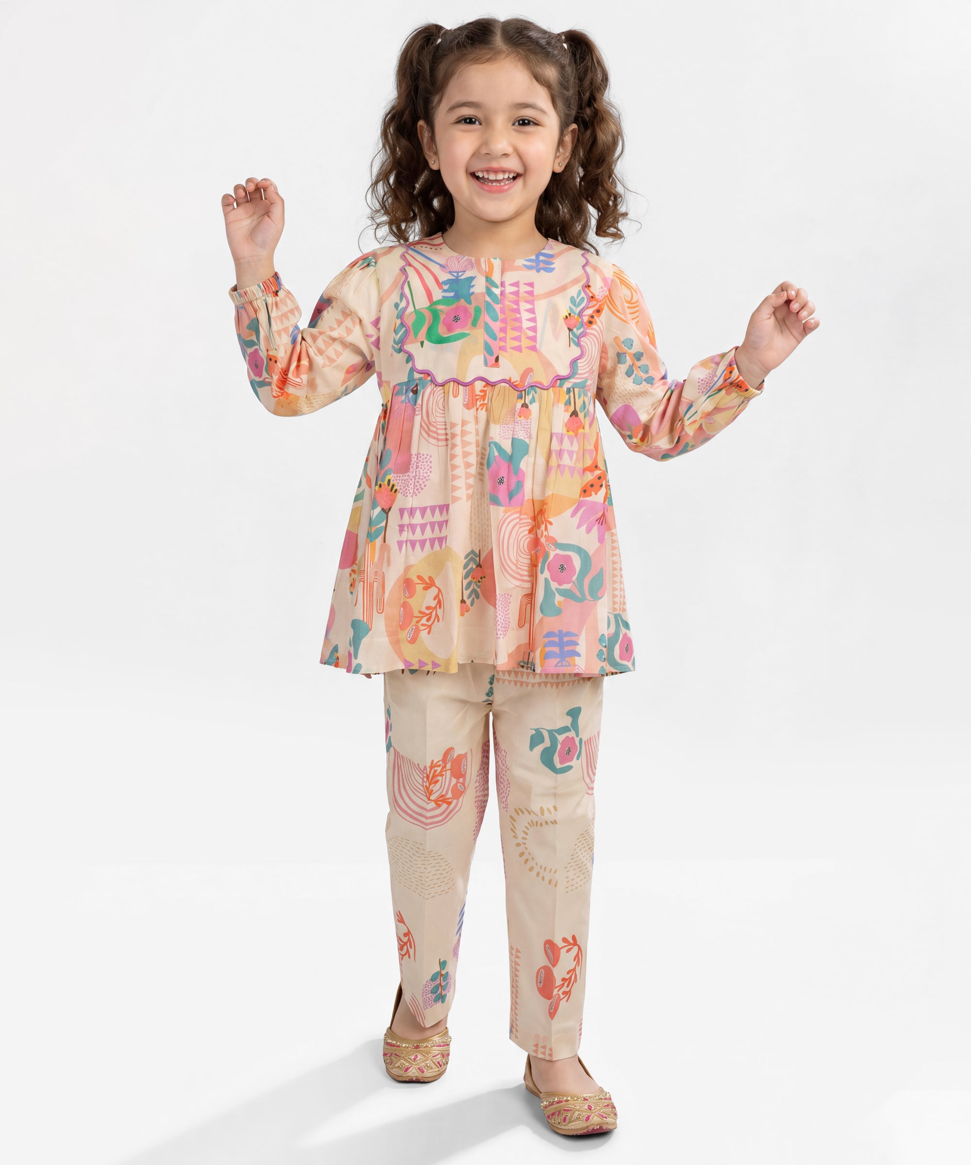 Multicolor Lawn Digital Printed Stitched 2Pc