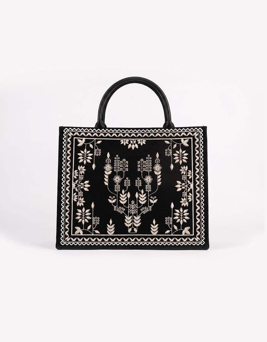 BLACK TOTE HANDBAG