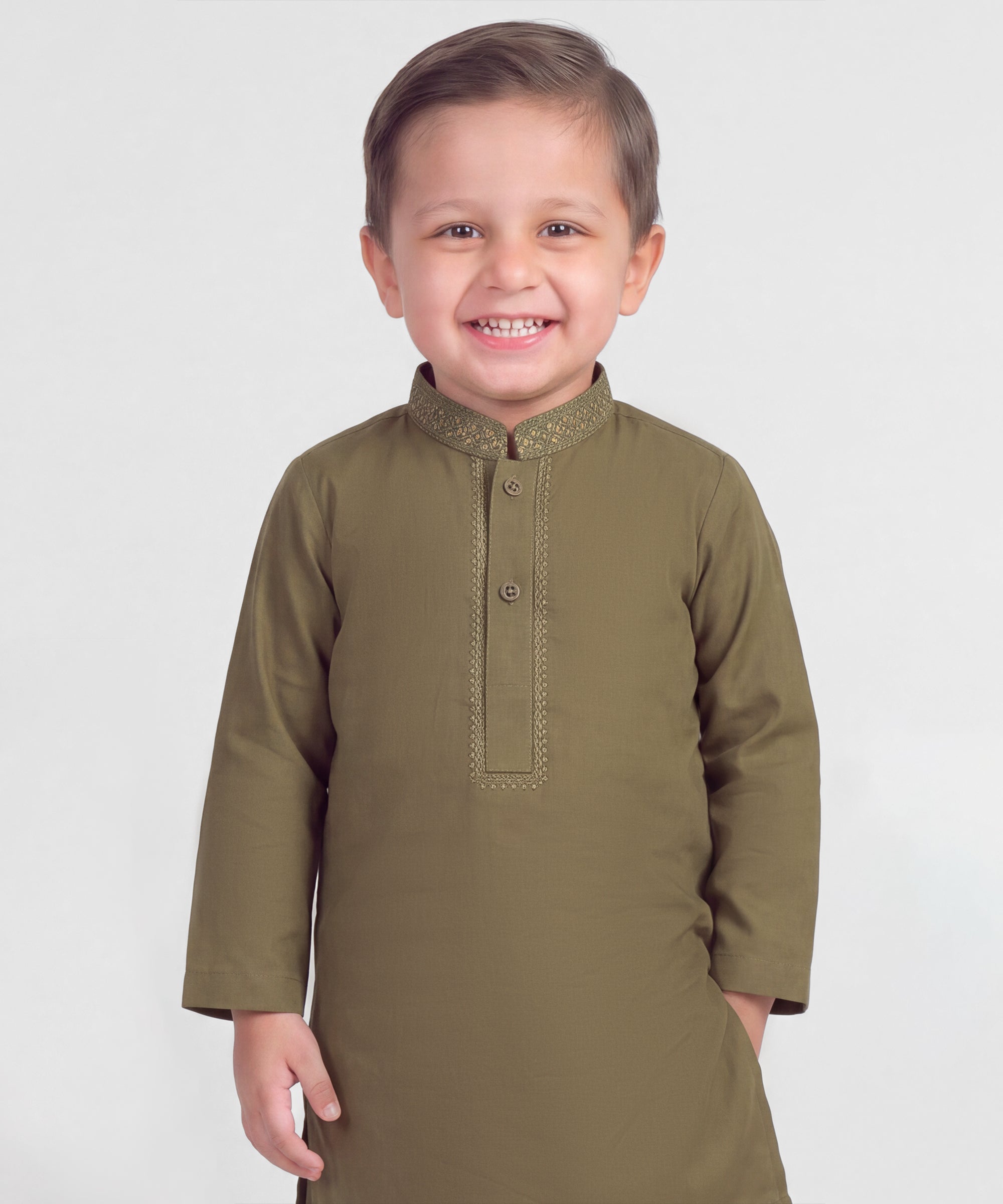 Olive Kameez Shalwar
