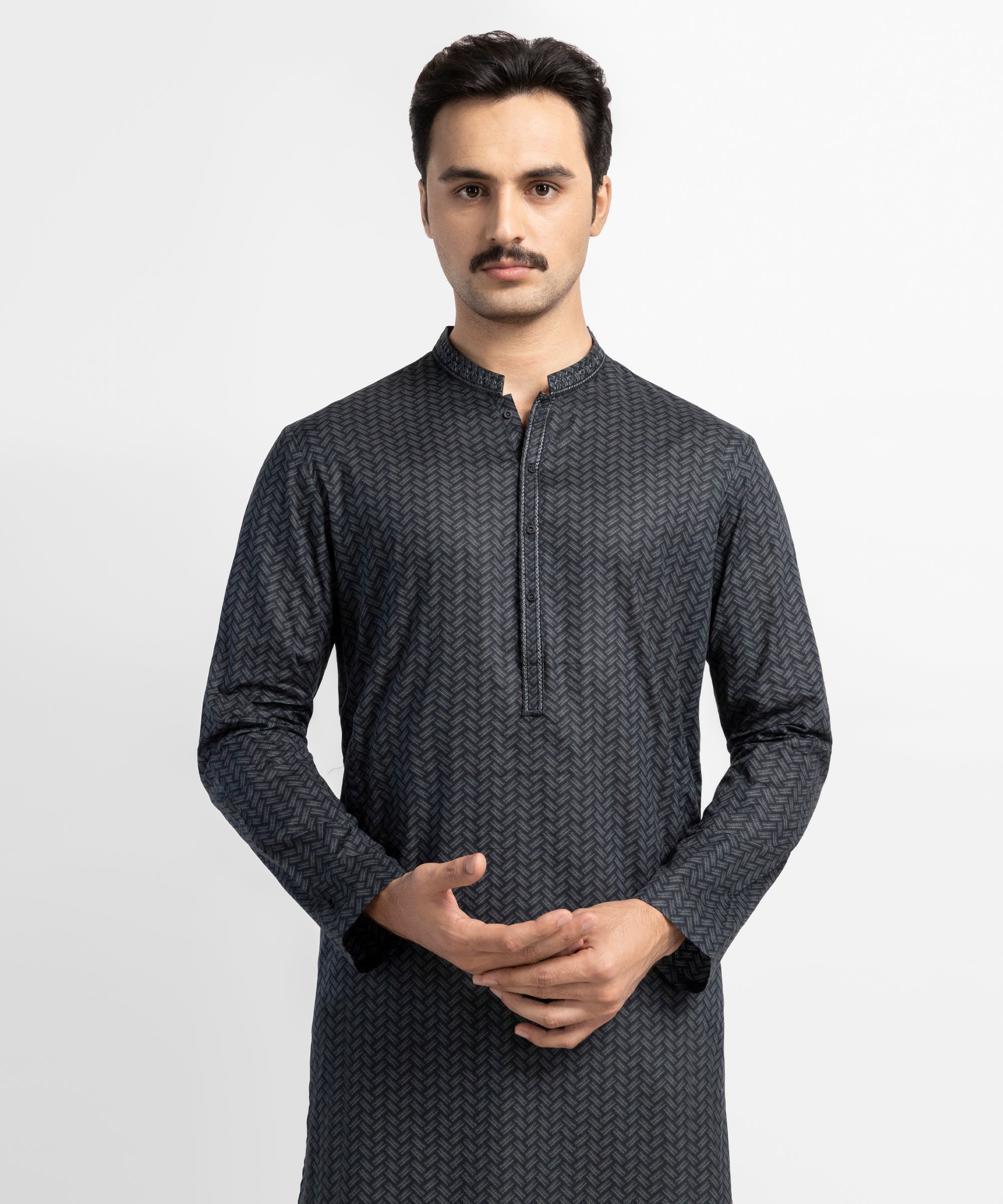 Black Cotton Kurta