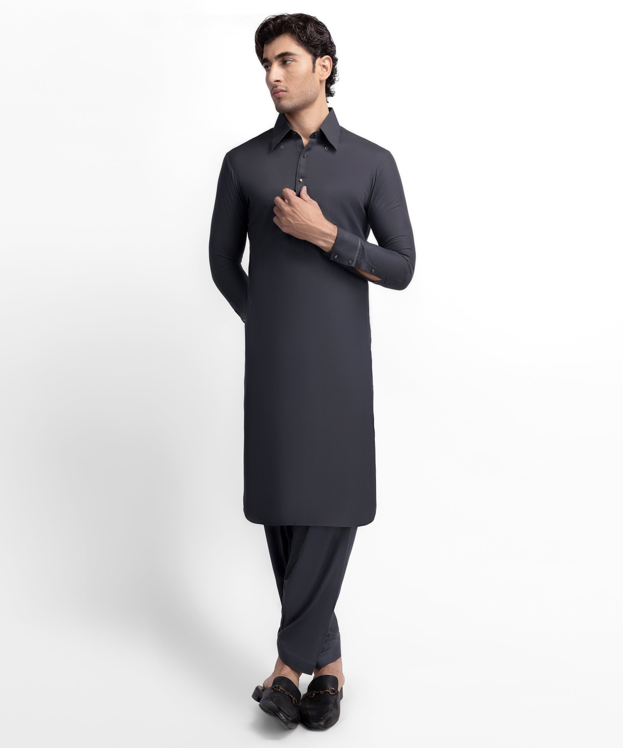 Charcoal Formal Kameez Shalwar