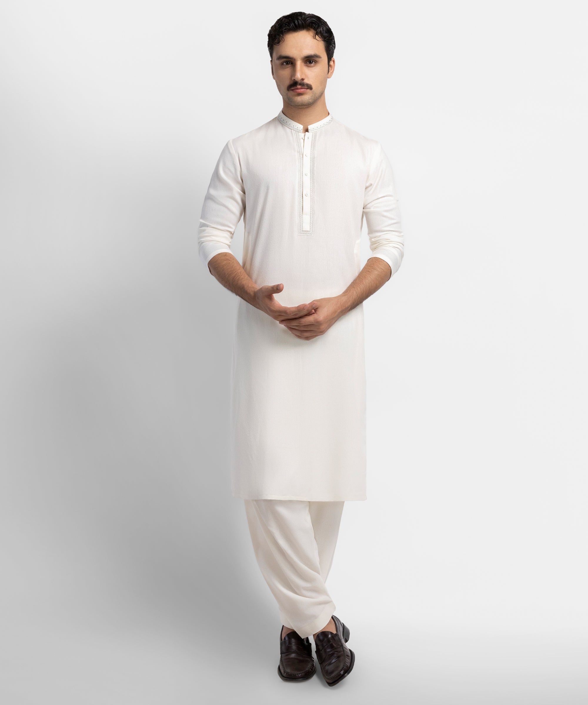 Off White Formal Ayudia Kameez Shalwar