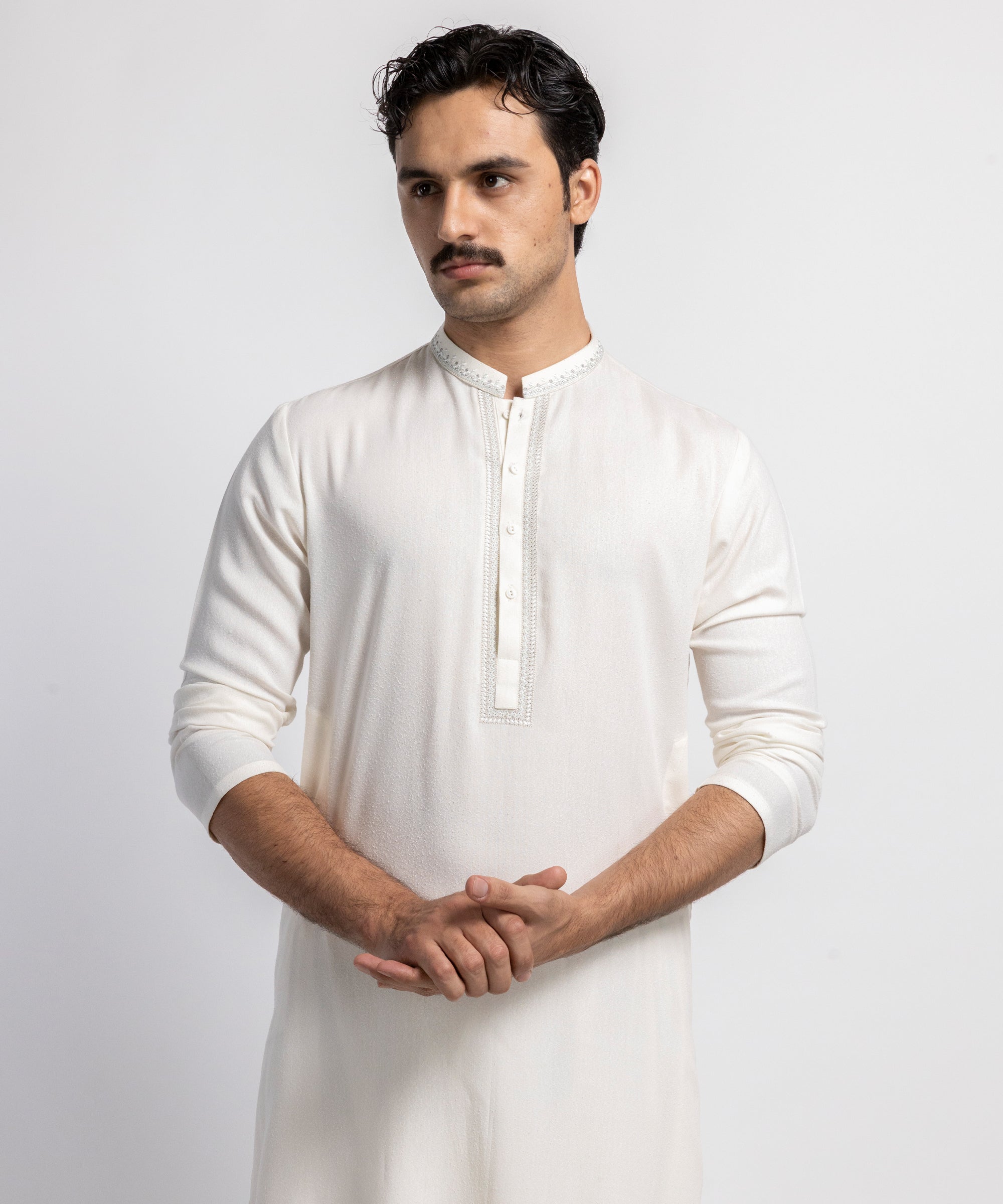 Off White Formal Ayudia Kameez Shalwar