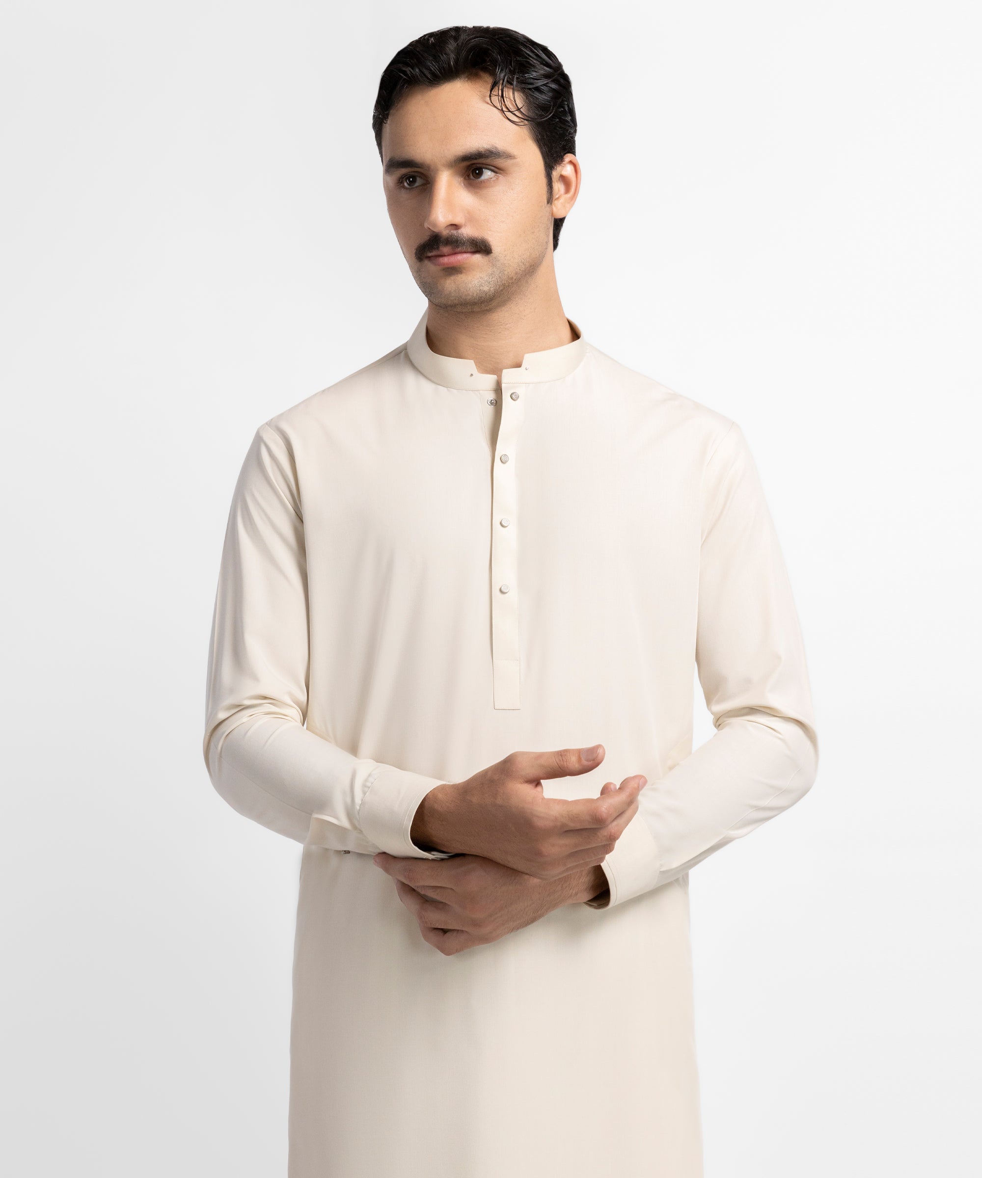 Cream Casual Kameez Shalwar