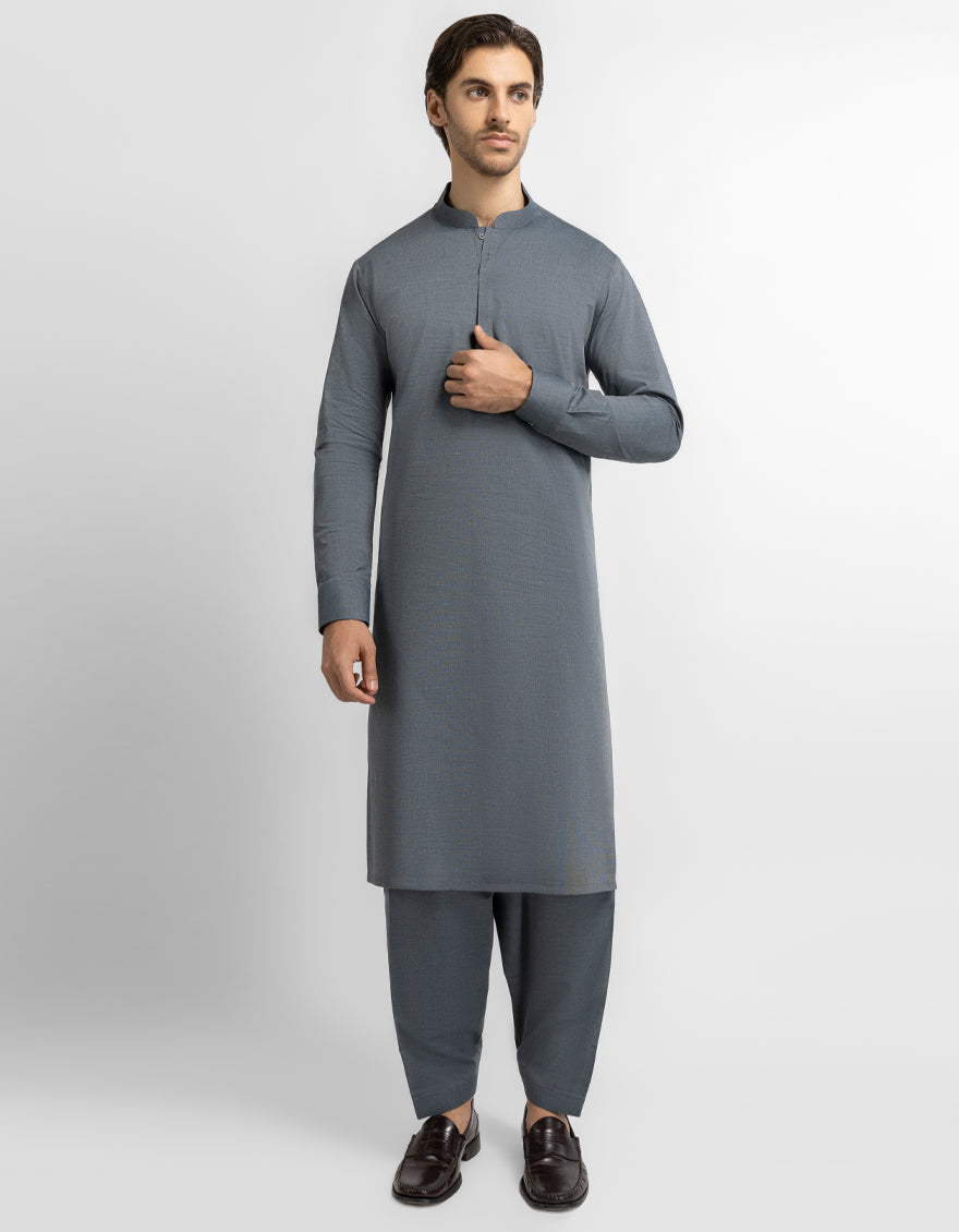 GREY CASUAL KAMEEZ SHALWAR