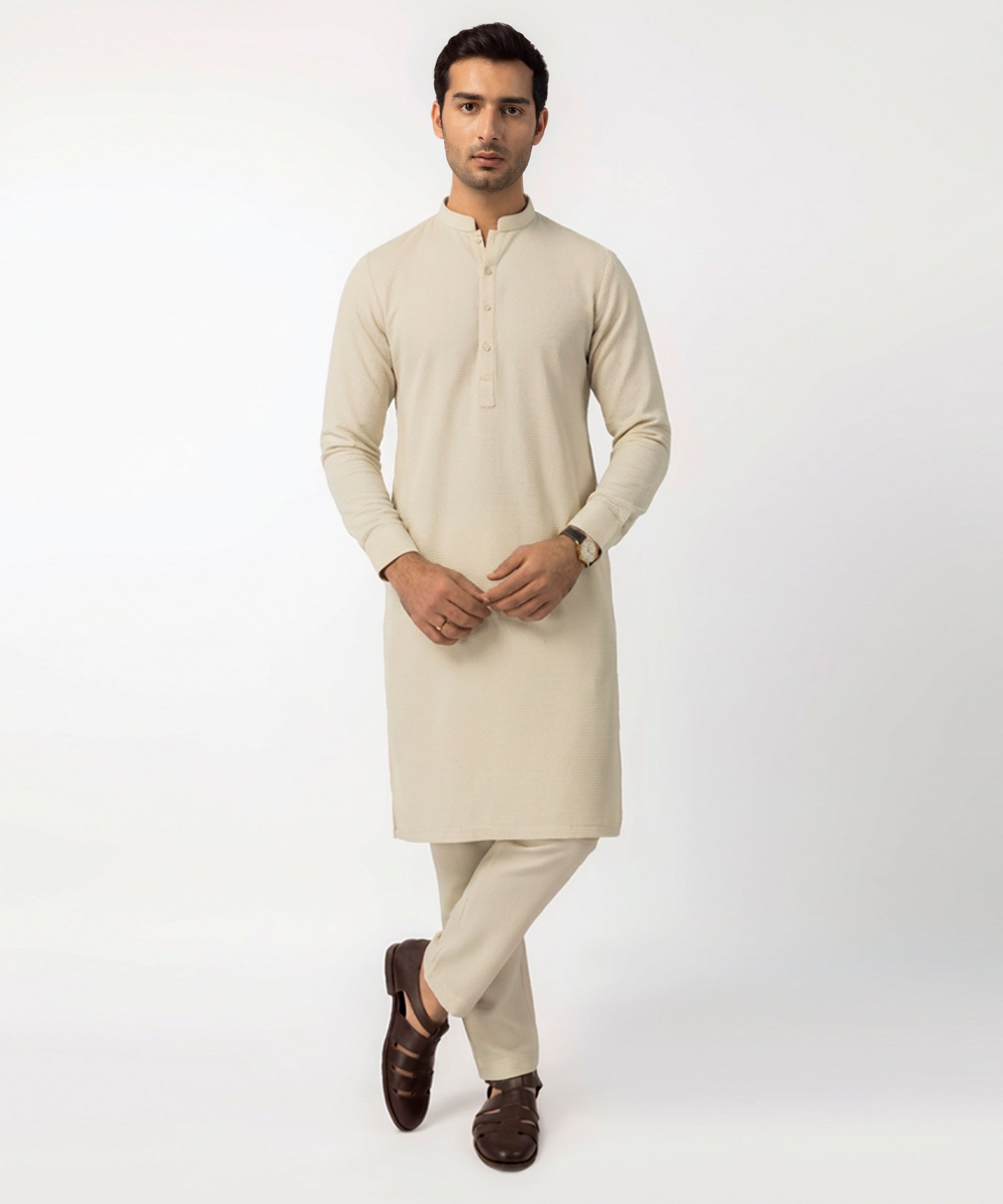 Beige Unstitched Fabric