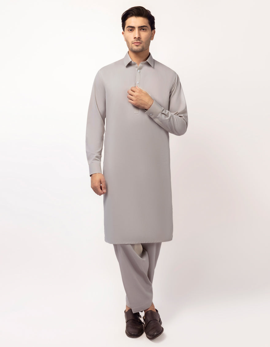 GREY UNSTITCHED FABRIC