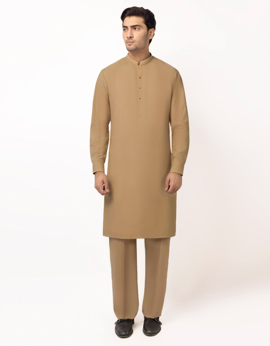 MUSTARD UNSTITCHED KAMEEZ SHALWAR FABRIC