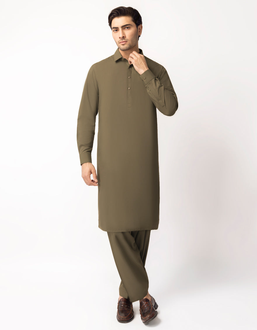 GREEN UNSTITCHED KAMEEZ SHALWAR FABRIC