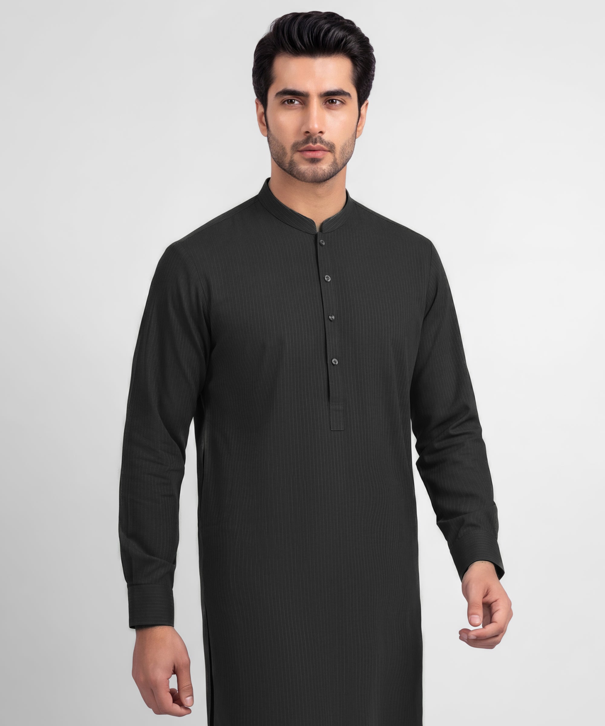Charcoal Grey Unstitched Fabric