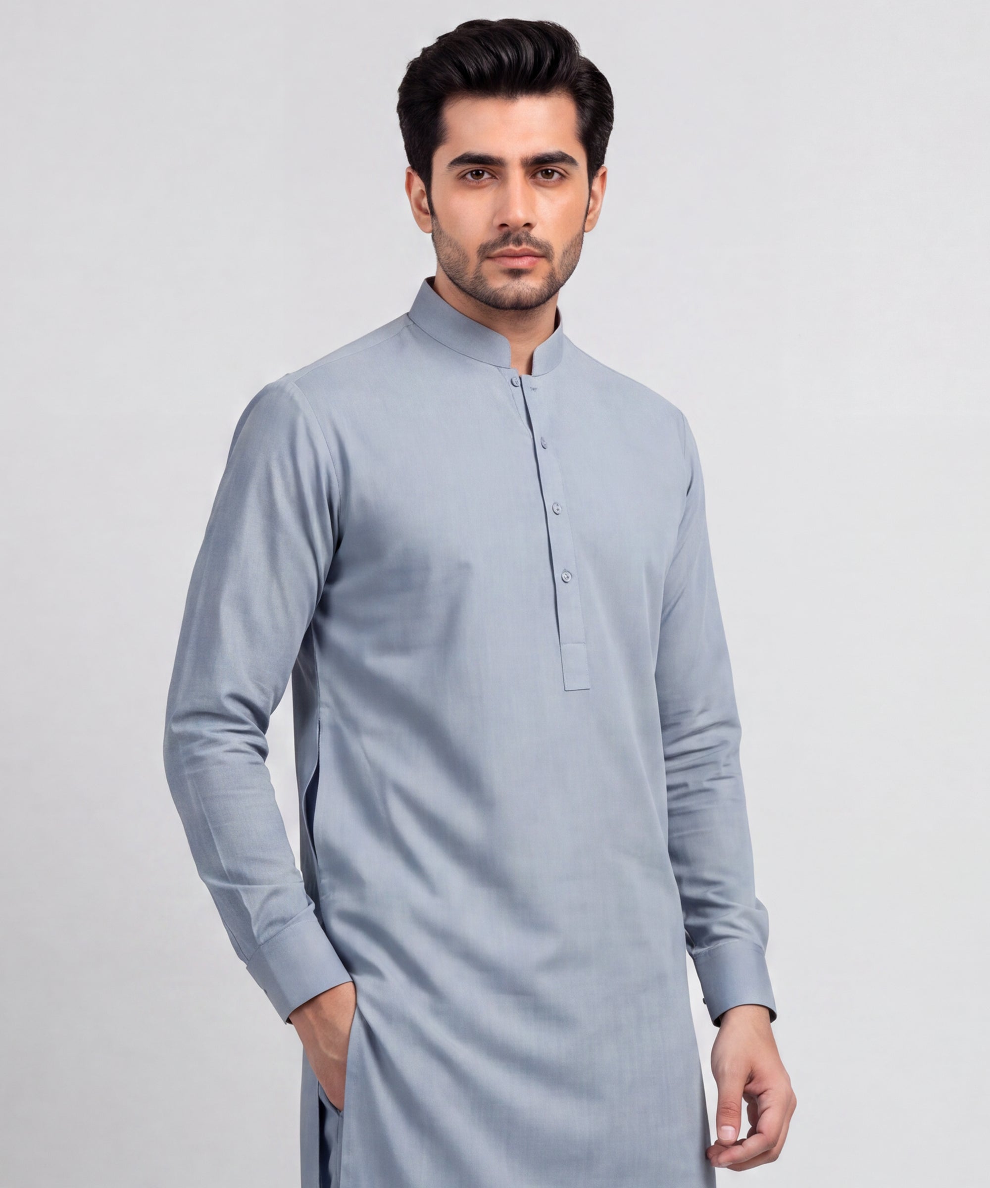 Denim Grey Unstitched Fabric