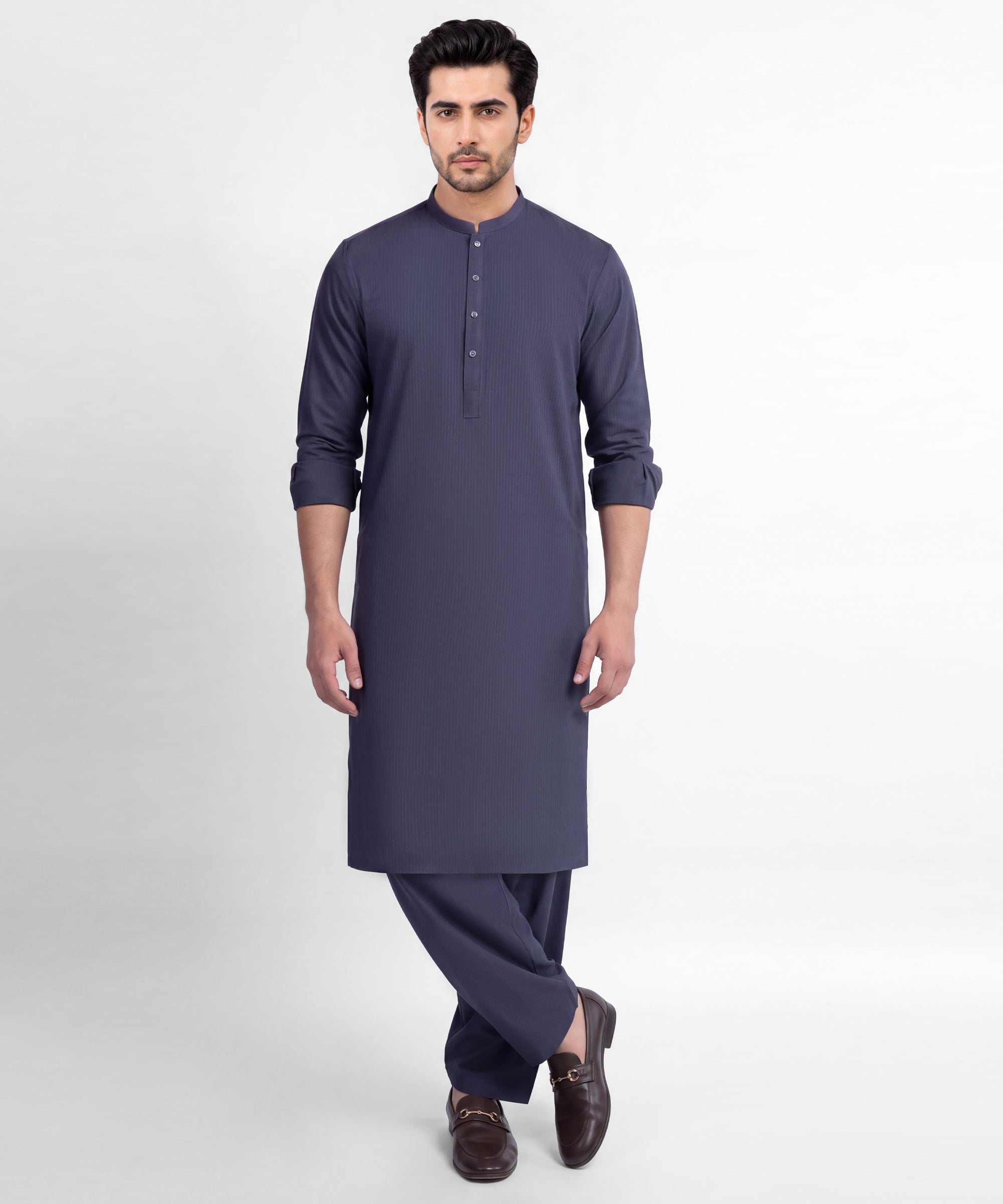 Navy Blue Unstitched Fabric