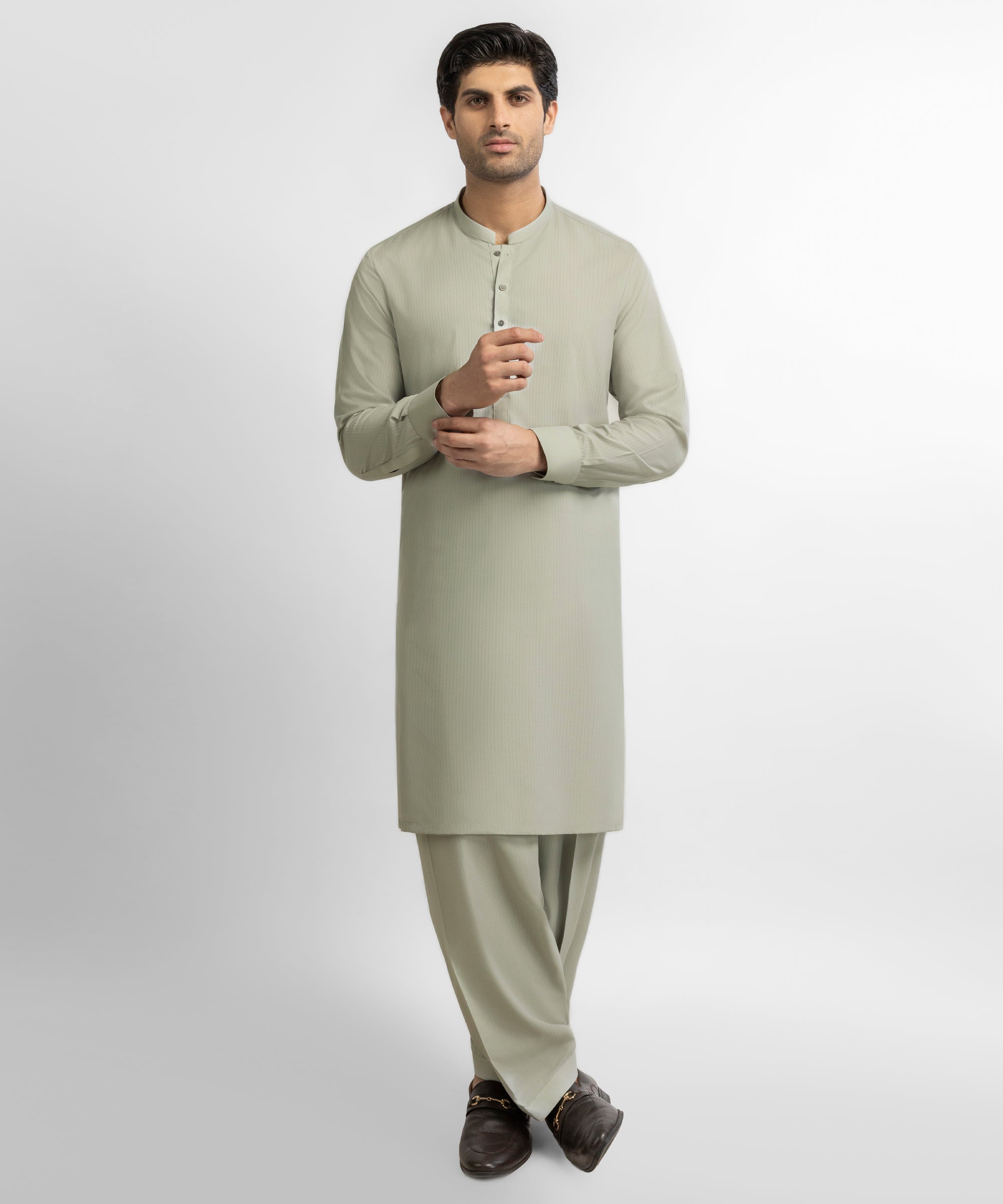 Pale Green Unstitched Suit
