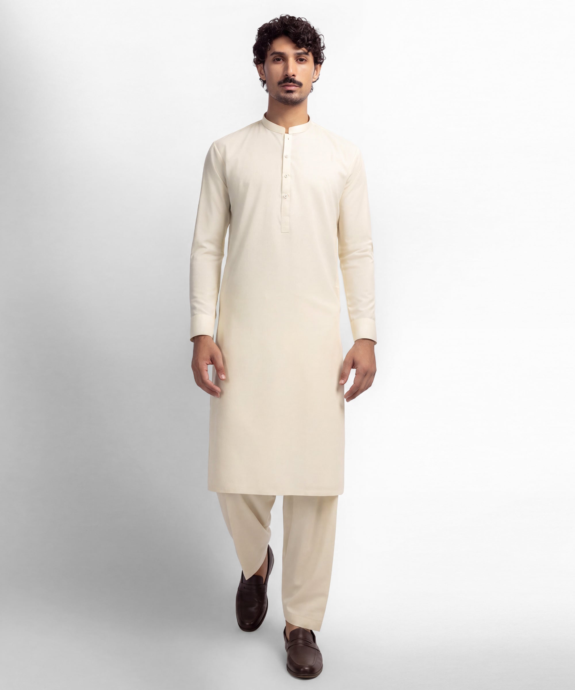 Cream Unstitched Suit
