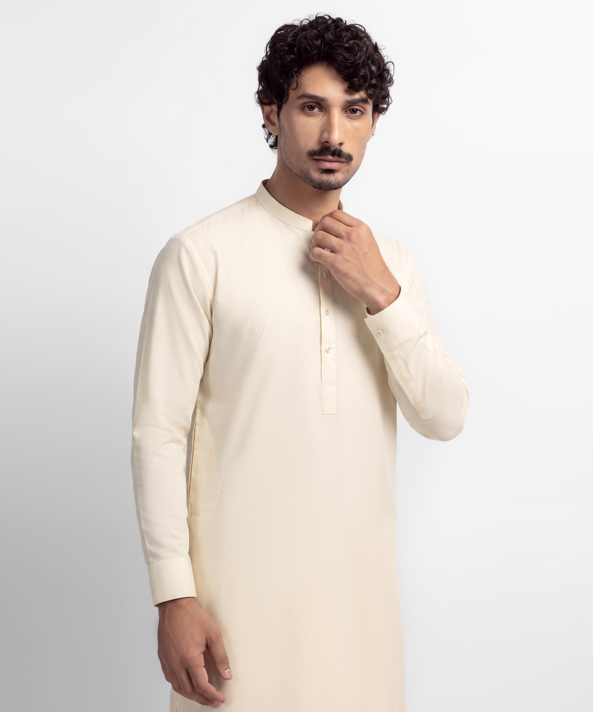 Cream Unstitched Suit