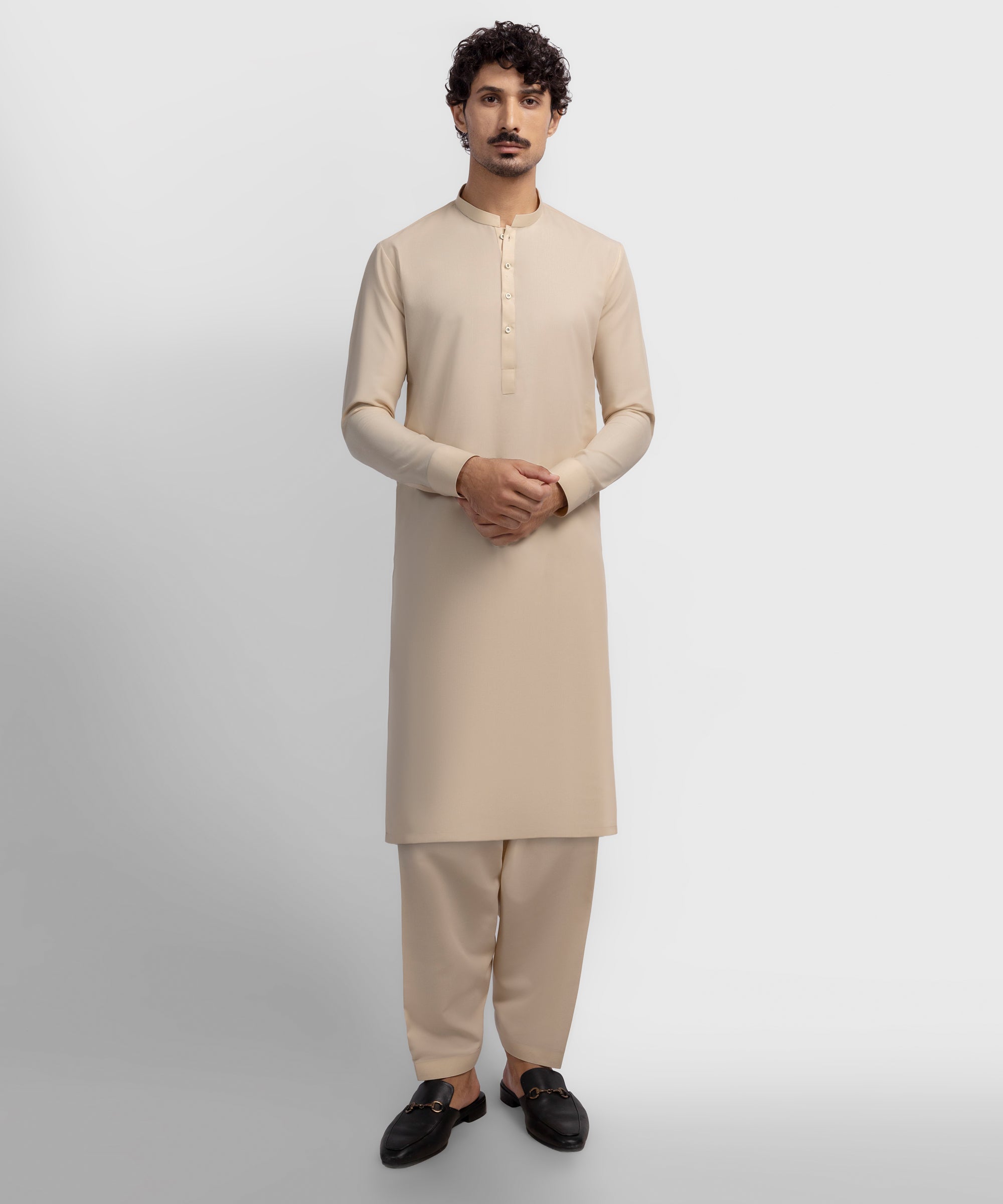 Light Beige Unstitched Suit