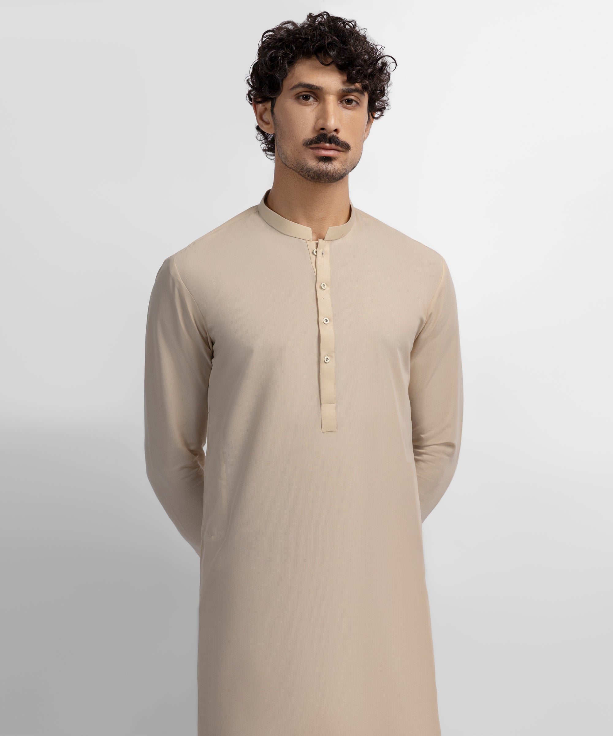 Light Beige Unstitched Suit