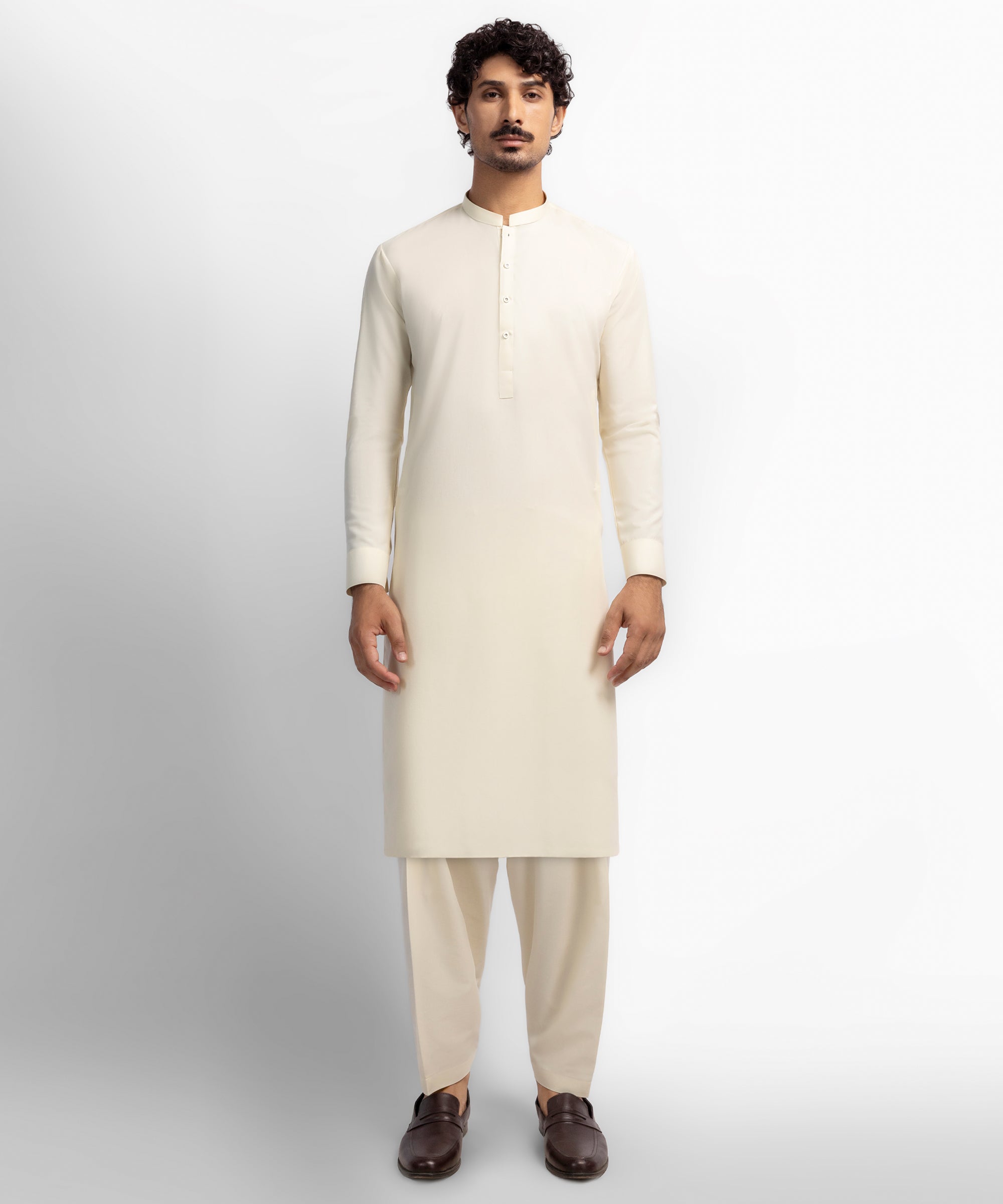 Cream Unstitched Suit