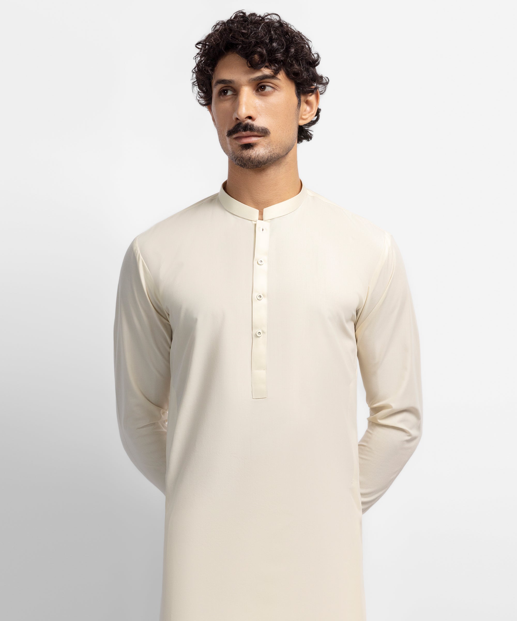 Cream Unstitched Suit