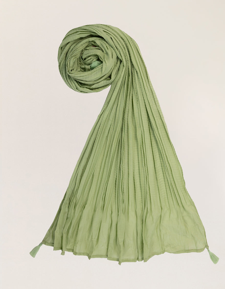 GREEN LAWN DYED CRUSH DUPATTA