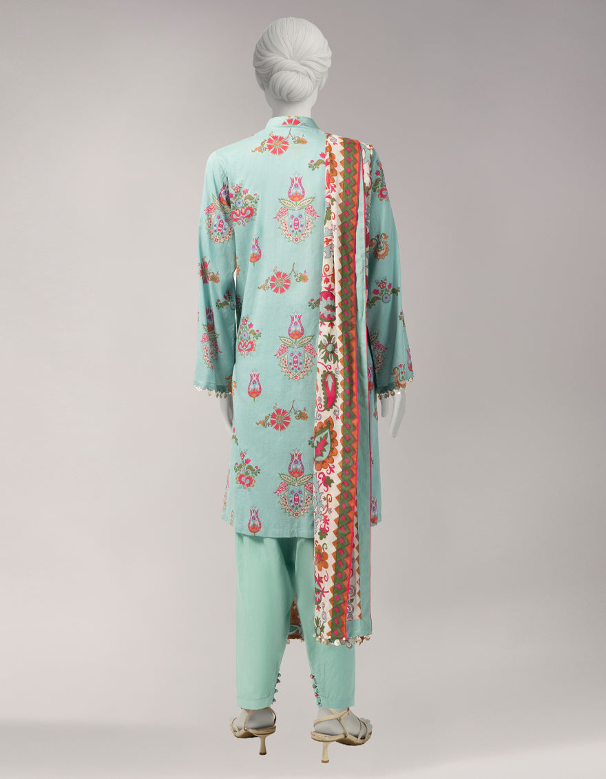 MULTICOLOR LAWN PRINTED UNSTITCHED 3PC