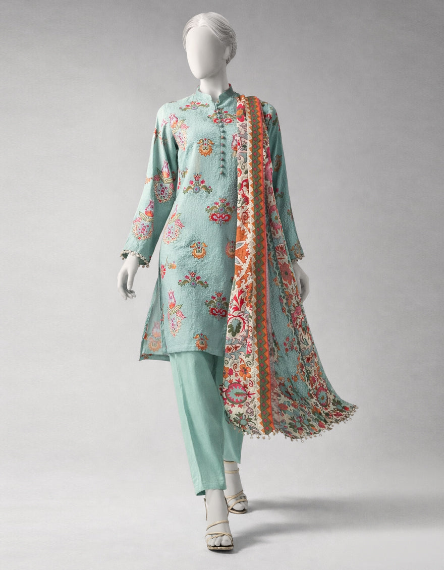 MULTICOLOR LAWN PRINTED UNSTITCHED 3PC