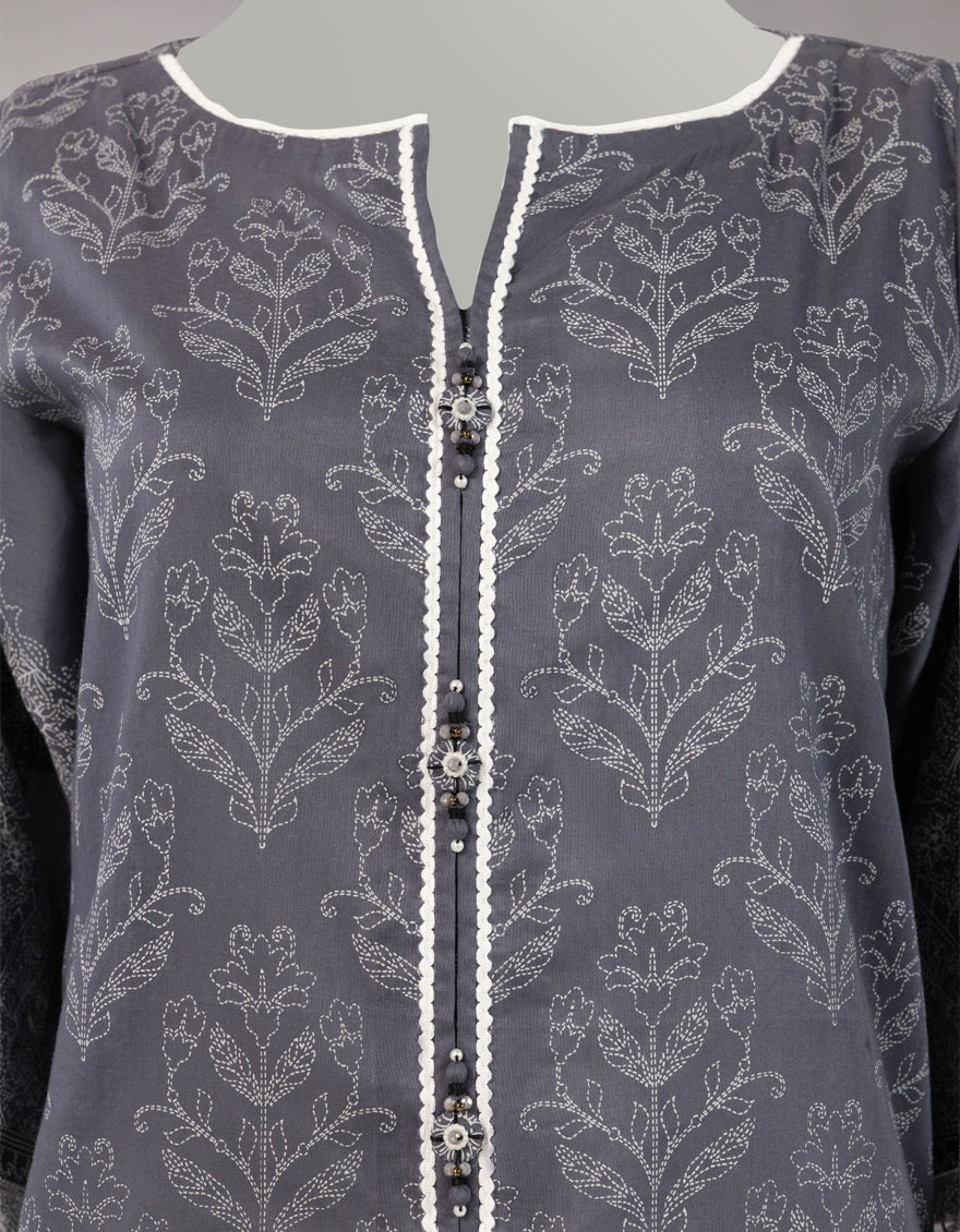 GREY LAWN EMBROIDERED UNSTITCHED 3PC