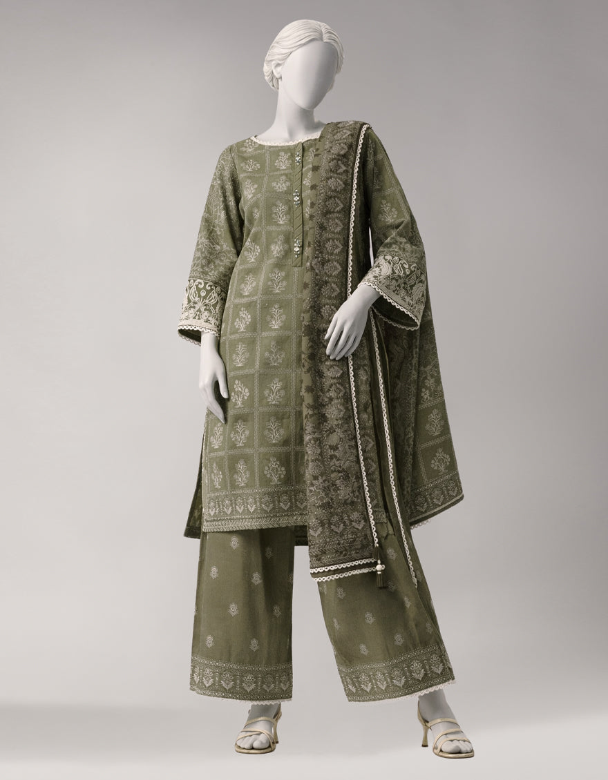 GREEN LAWN EMBROIDERED UNSTITCHED 3PC