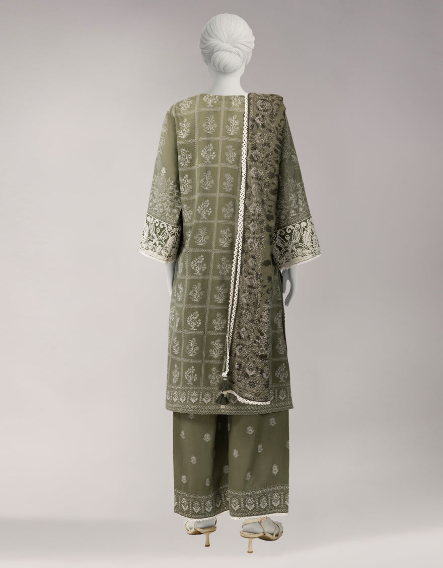 GREEN LAWN EMBROIDERED UNSTITCHED 3PC