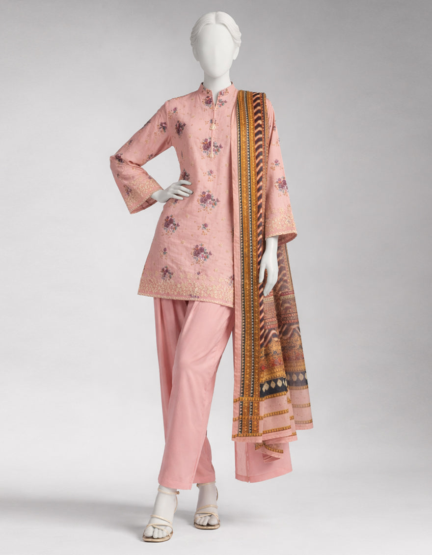MULTICOLOR LAWN EMBROIDERED UNSTITCHED 3PC