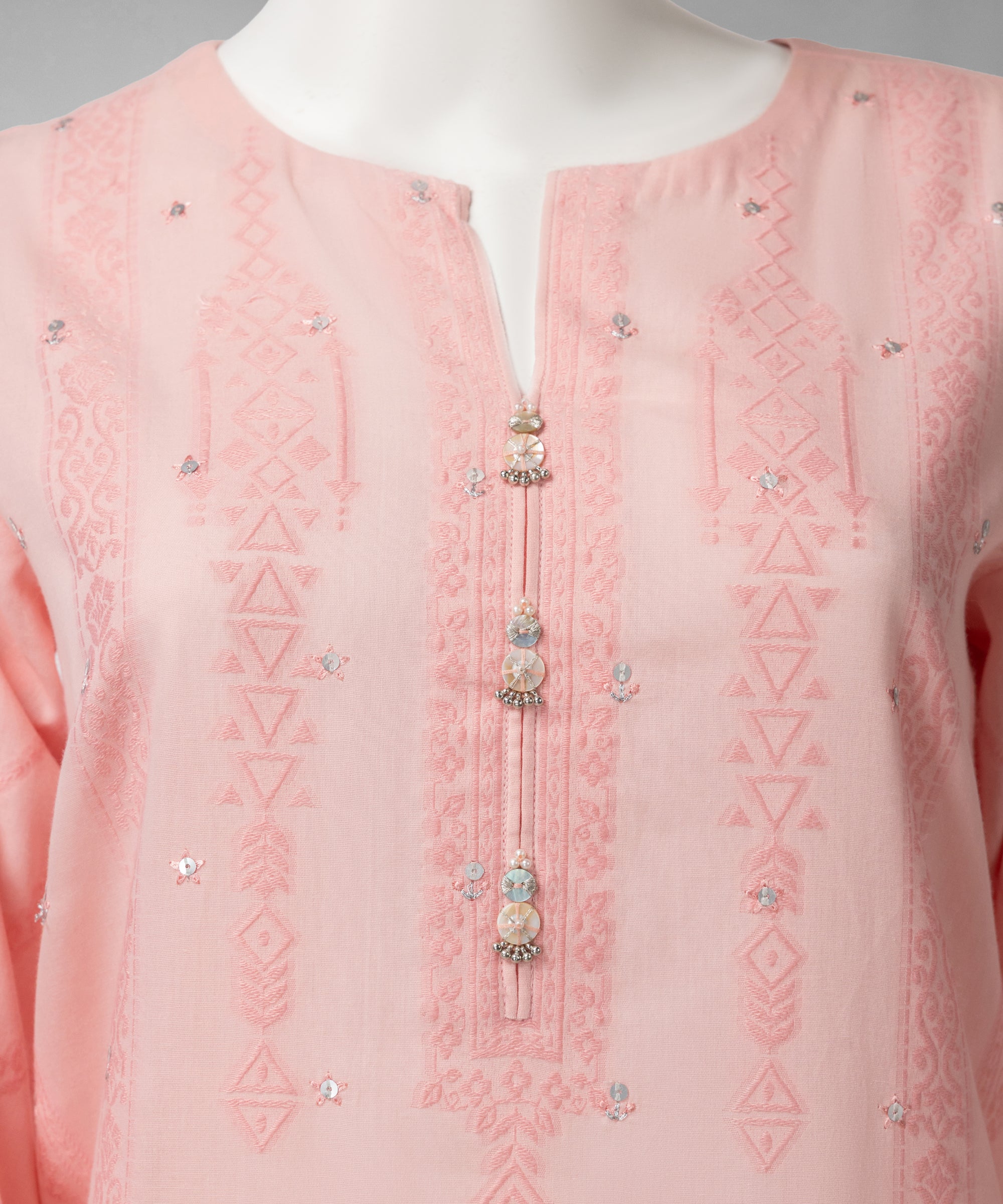 Pink Lawn Embroidered 3Pc
