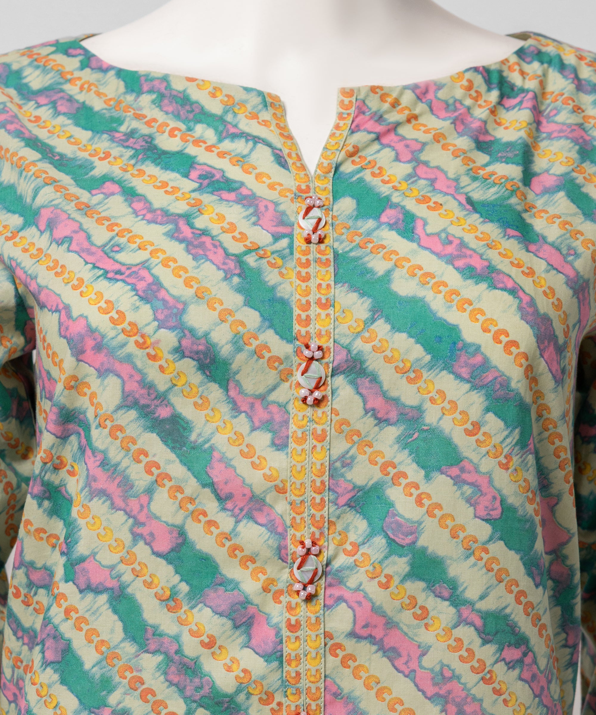 Green Lawn Printed Unstitched 3Pc
