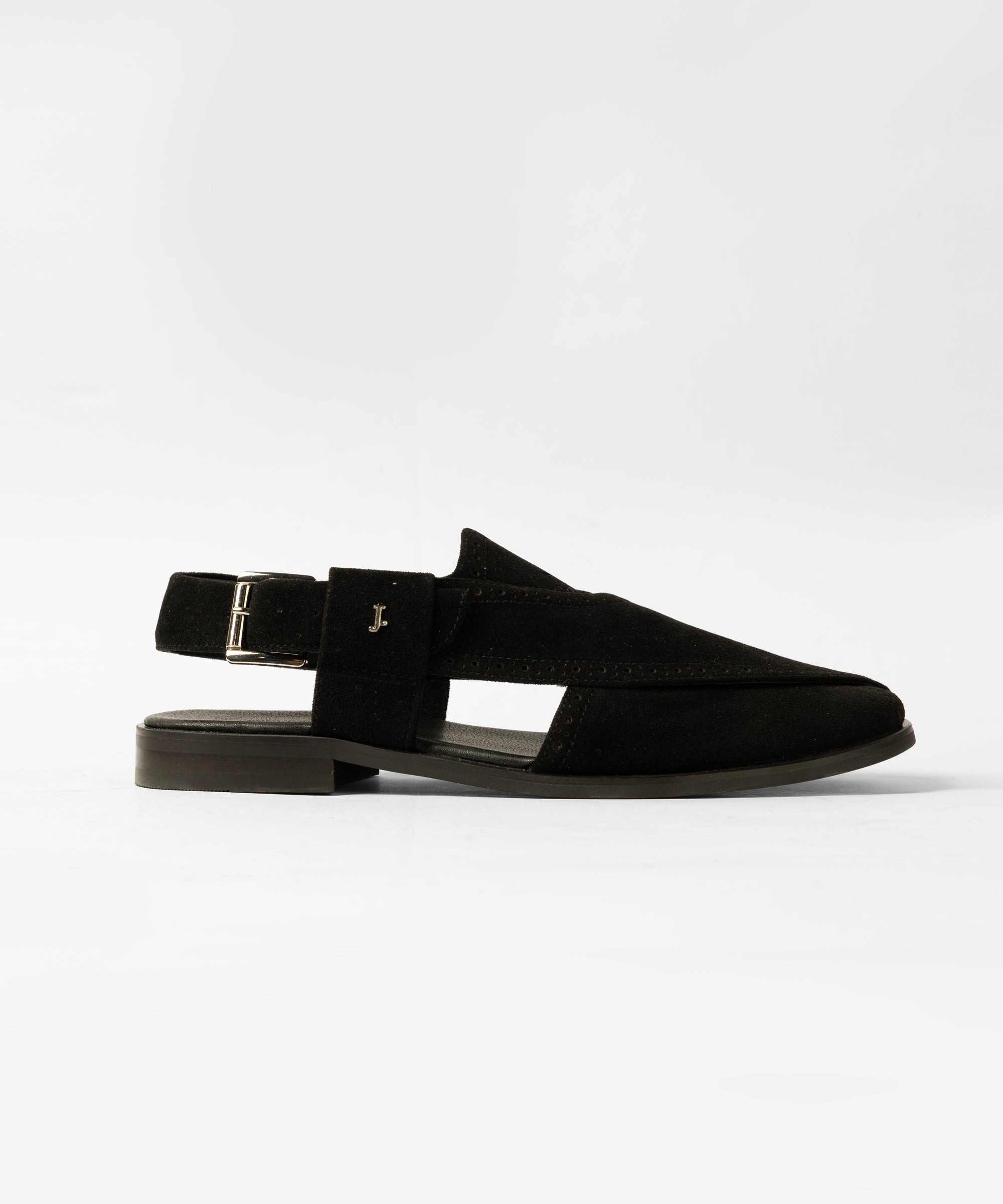 BLACK SUEDE PESHAWARI SANDALS