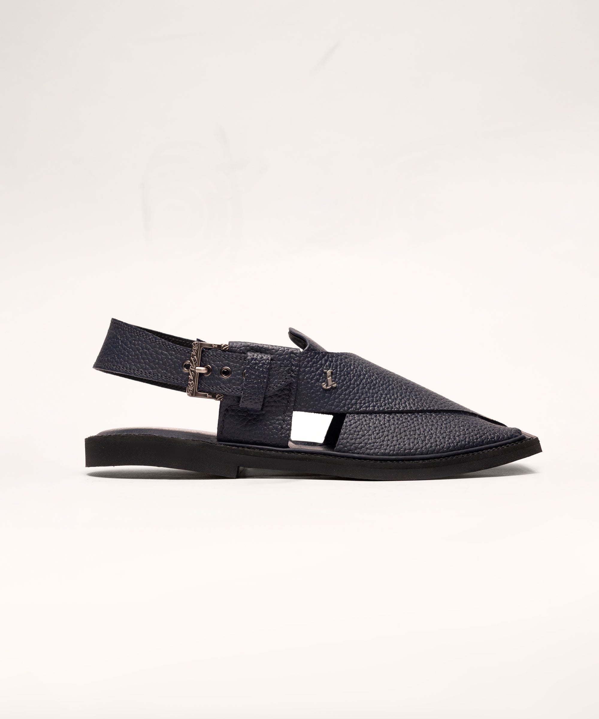BLUE TEXTURED PESHAWARI SANDALS