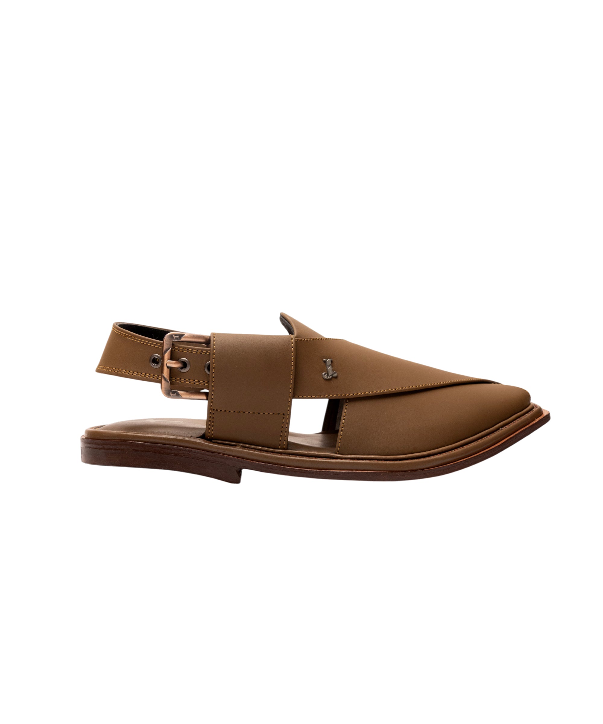 BROWN PLAIN PESHAWARI SANDALS