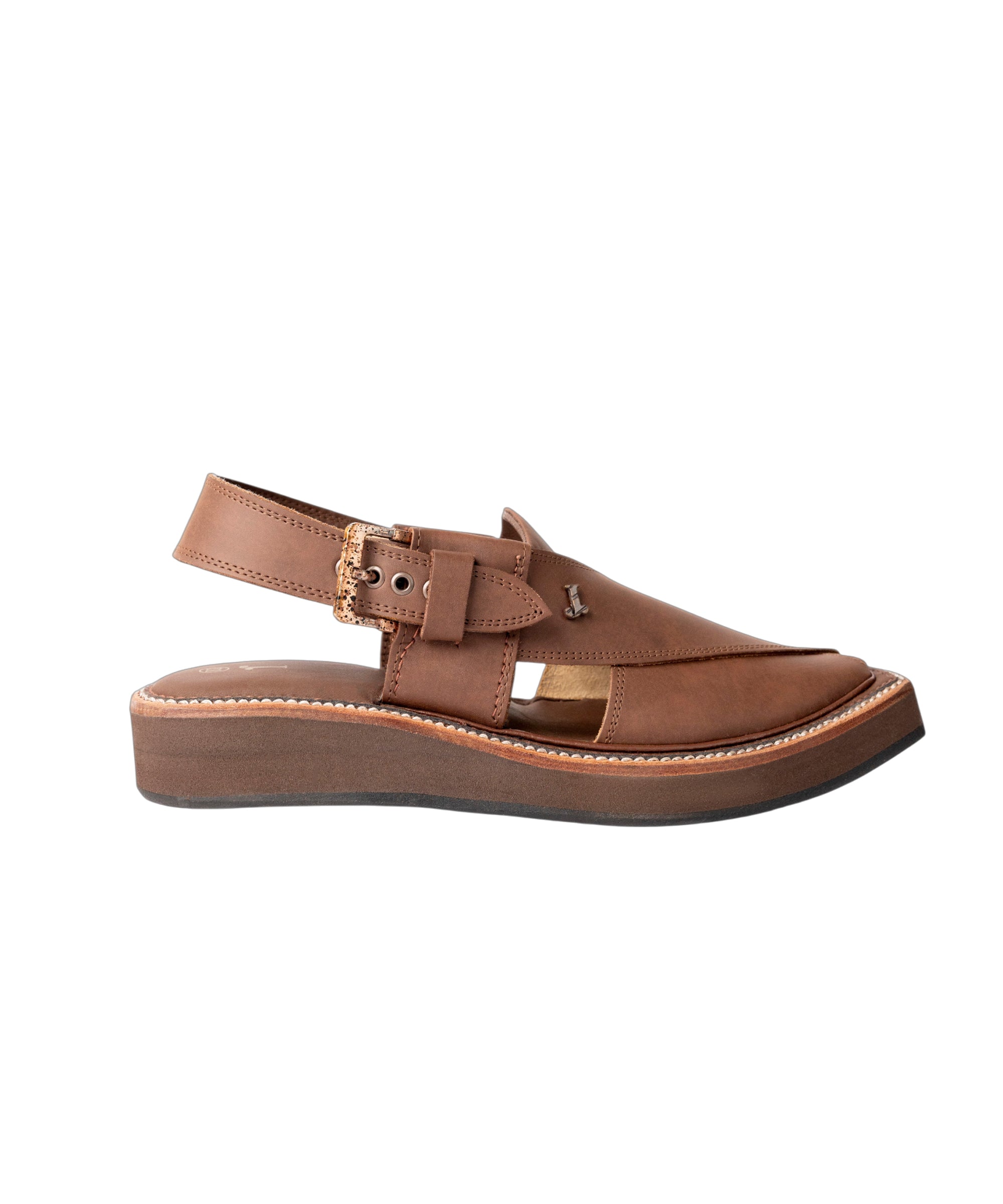 DARK BROWN HIGH CHROME KAPTAAN SANDALS